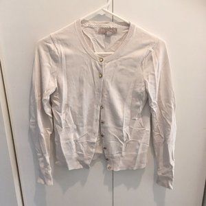 White cardigan from Banana Republic, size XS